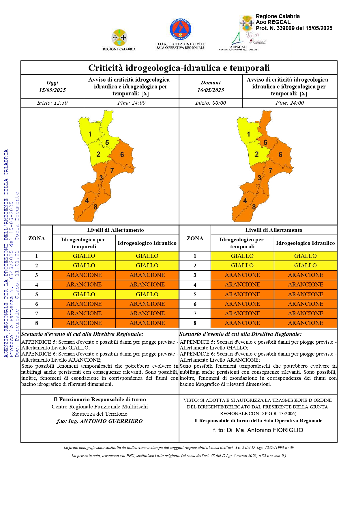 Aggiornamento Allerta Meteo 